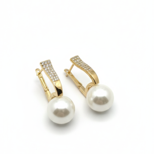 İnci pırlanta küpe