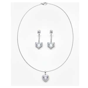 Kalpli küpe kolye set