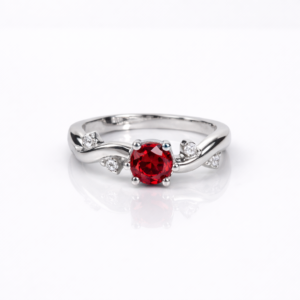 Kırmızı zarafet yüzük